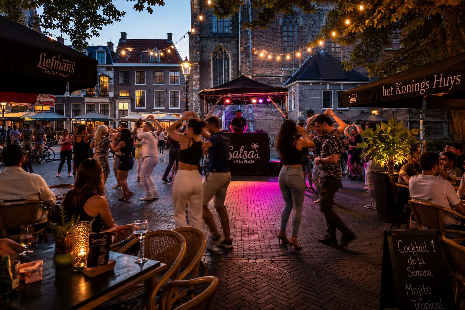 Gezellige sfeer tijdens een Latin dansavond